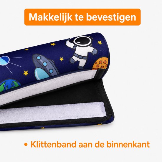 Gordelbeschermer Kind - Ruimte & Astronaut - 2 stuks - Kasey Products van Merkloos — afbeelding 2
