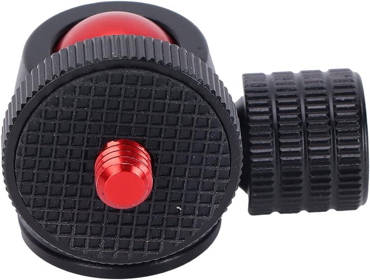 Mini balhoofd - Statiefkop - Verbeteren opname-efficiëntie - Glad oppervlak - 15 mm - Zwart