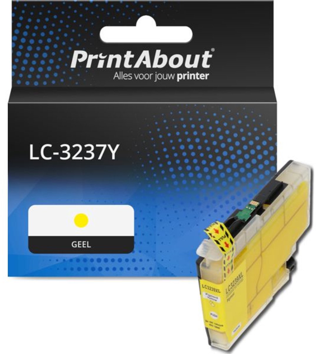 PrintAbout huismerk Inktcartridge LC-3237Y Geel geschikt voor Brother