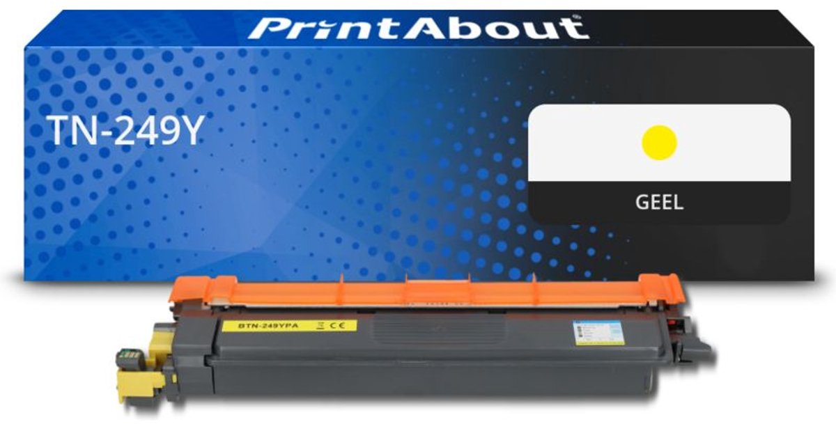 PrintAbout huismerk Toner TN-249Y Geel geschikt voor Brother