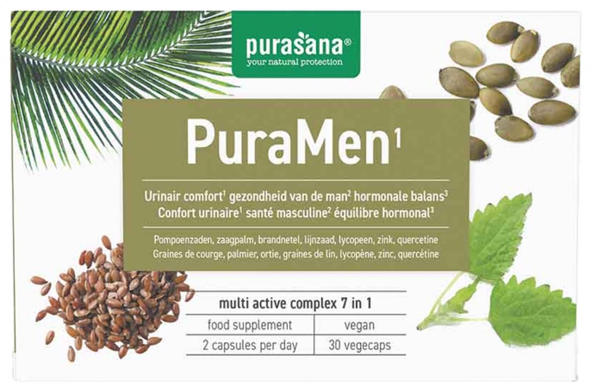 Gratis Verzending: Purasana PuraMen 30 capsules