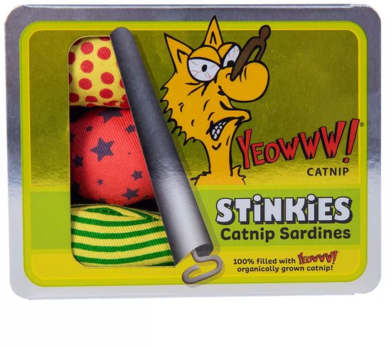 Yeowww! Stinkies Catnip Sardines Trio - Kattenspeelgoed - Yeowww Stinkies - kattenspeelgoed vis