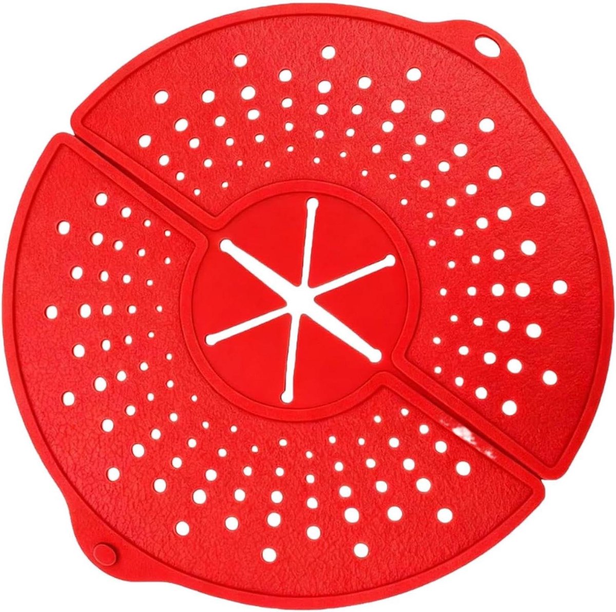 Spatbescherming Keuken Kookdeksel Hittebestendig Schoon Koken Opvouwbaar Ontwerp 36 x 32.5 cm Rood