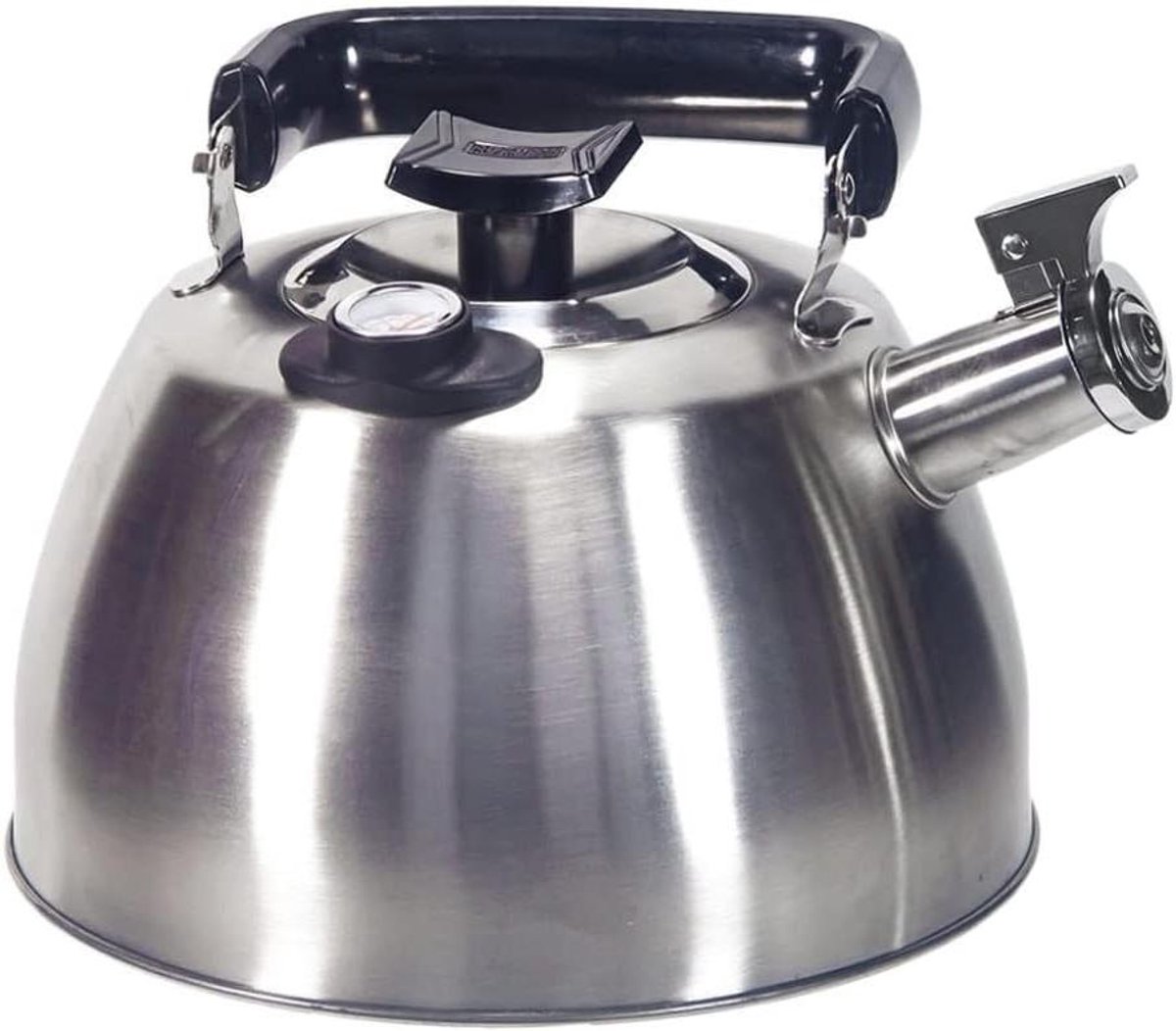 Fluitketel Waterkoker - Theeketel Ketel - Water Koken - Met Thermometer - 3.5L - Staal