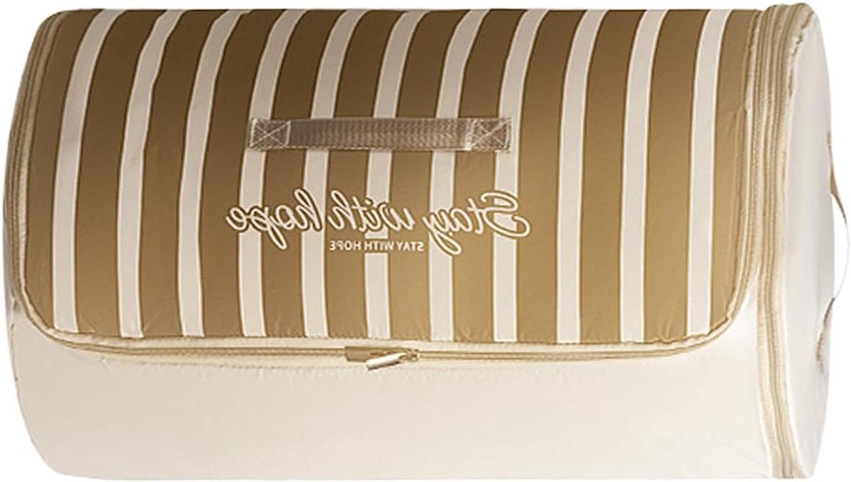 Dekbed Opbergzak - Cilinder Organizer - Ruimte Besparen - Compact Roll-Up Ontwerp - Maat M - Geel