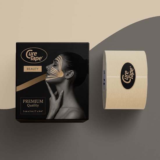 CureTape® Beauty - Face Taping - Beauty Tape - Face Tape - Gezichtsverzorging - Anti Aging - Collageen - Gezicht Tape 5cm x 5m