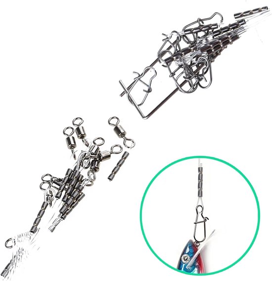 Visdraad Leider - Antibite Lijn - Roofvis Vissen - Bijna Onzichtbaar Onder Water - 15CM - Transparant — afbeelding 4