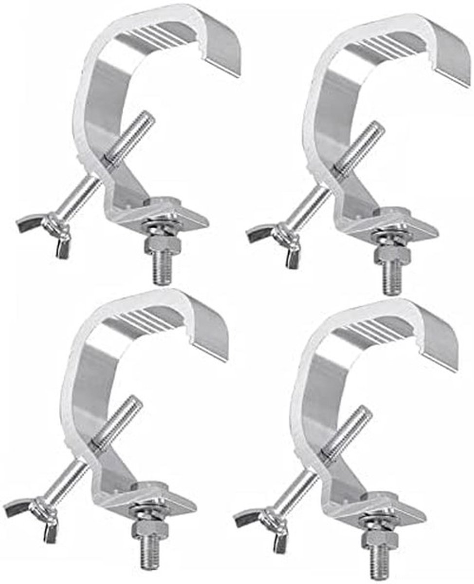 Dailygoods - Podium Licht Klem - Zware Klemset - Antislip - Lichtaccessoires - 4 Stuks - Geschikt voor Stage Lampen - Aluminium