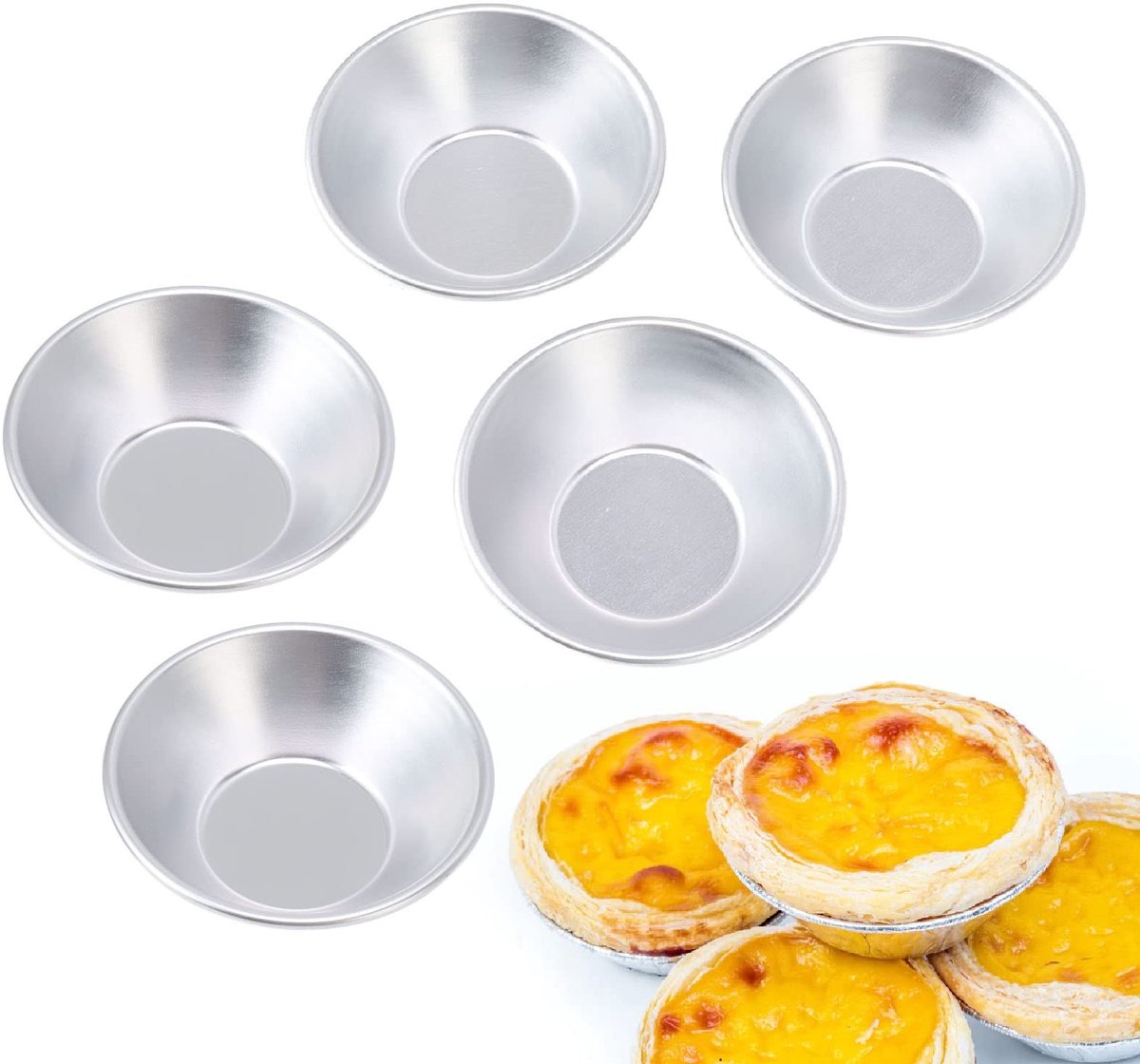 Dailygoods- Eiercake Bakvorm - Aluminiumlegering - 25 Stuks - Veilig Bakmateriaal - Glad Oppervlak - Ideaal voor Desserts