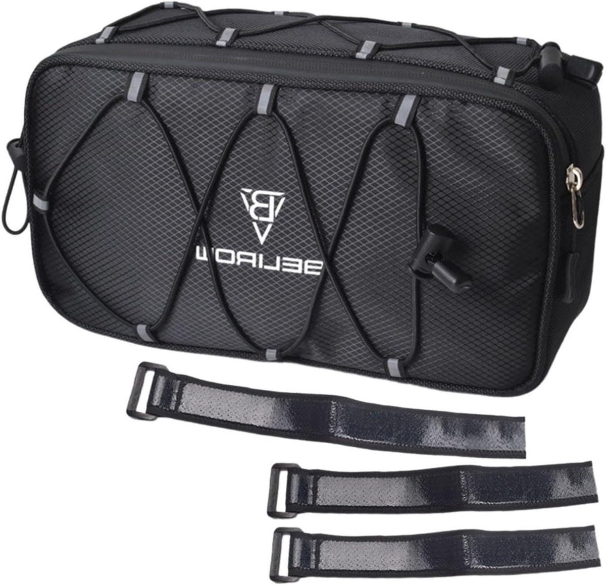 Fietstas Stuurtas - Opbergtas Fiets - Fietsen Onderweg - Reflecterend Effect - 4.3 Liter - Zwart