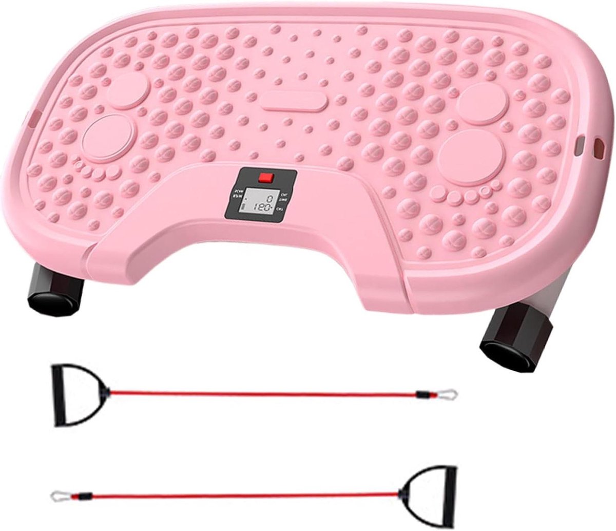 Trainingsstepper Twist - Been Trainer - Thuis Fitness - LCD Scherm - 555x305cm - Roze
