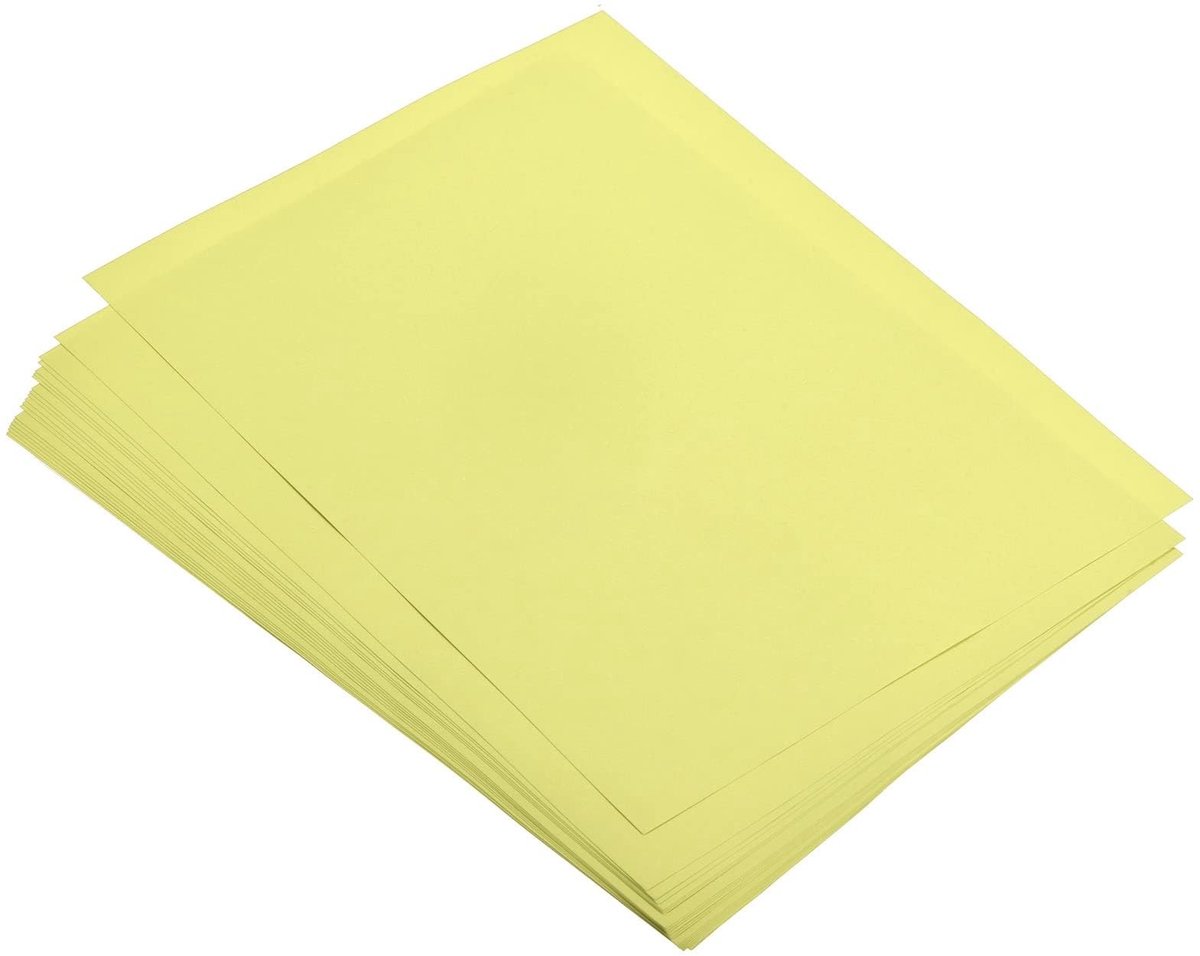 Dailygoods- Kopieerpapier A4 80 gram - 100 Vellen - Lichtgeel - Duurzaam - Dubbelzijdig - Ideaal voor knutselprojecten - Origami Papier
