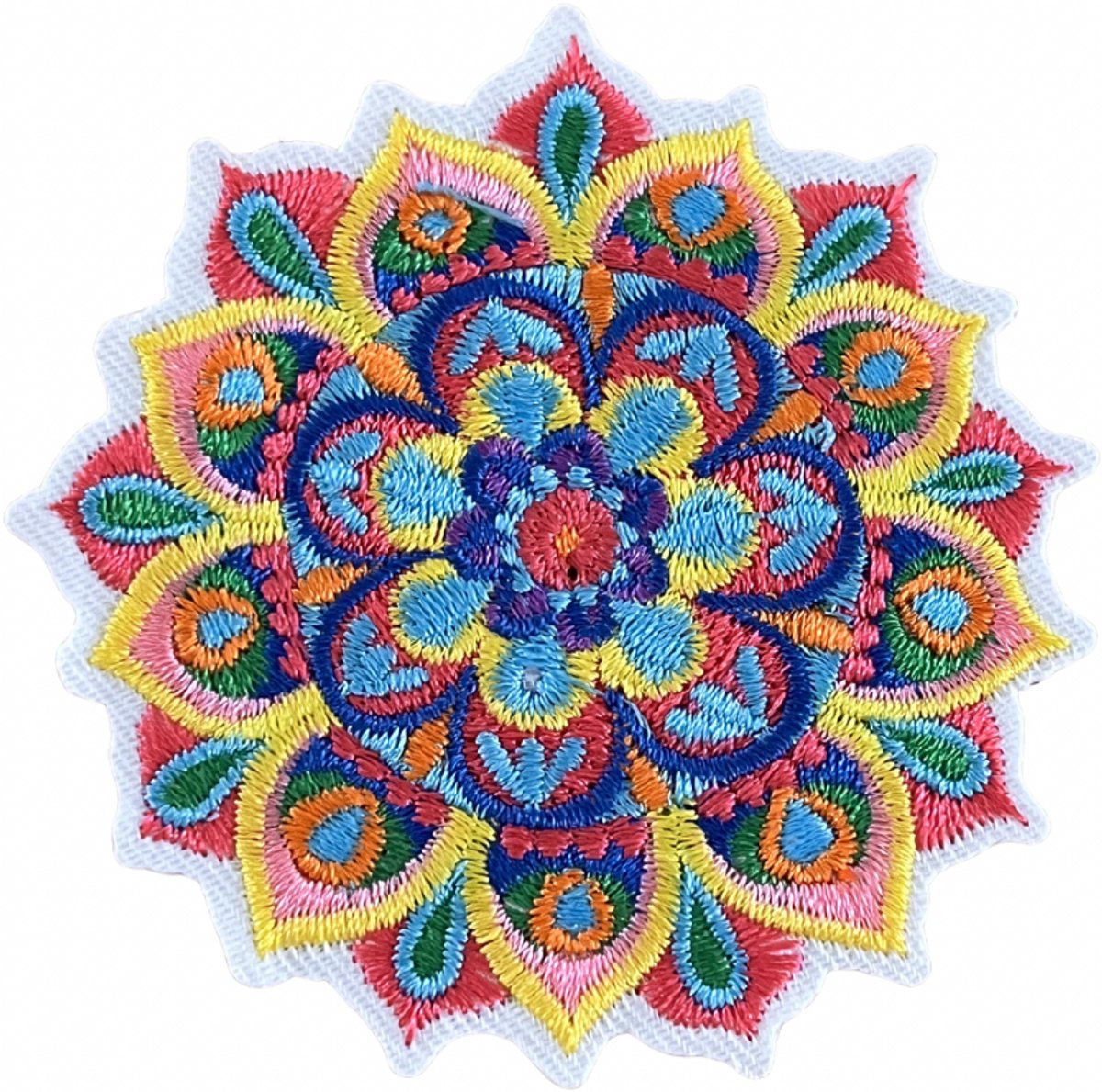 Bloem Pastel Kleurrijk strijk embleem - patch - patches - stof & strijk applicatie - Carnaval - strijkapplicatie