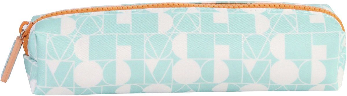 ANCOR schooletui smooth leeg rechthoekig 1-vaks aqua - an-113280-c afbeelding