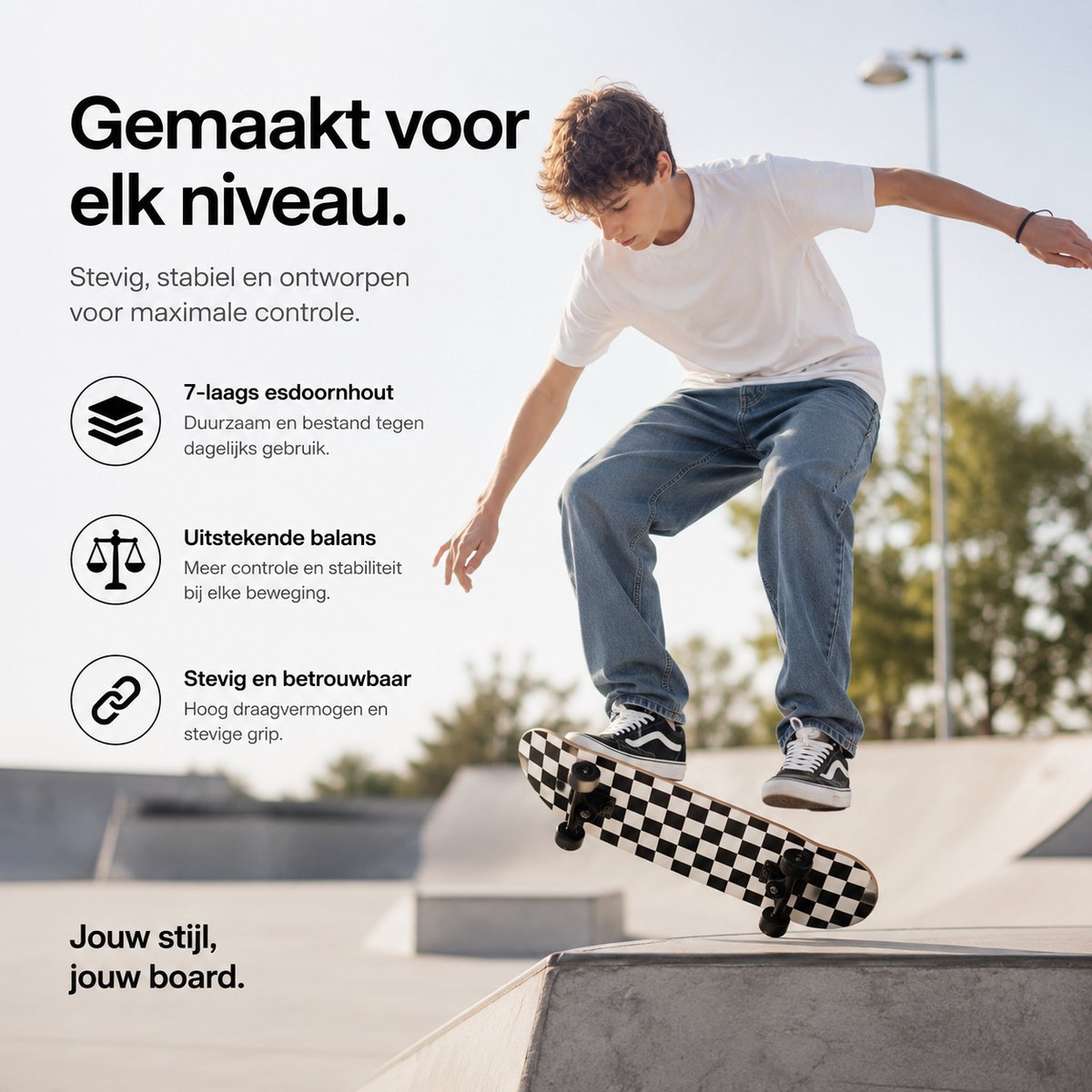 Suotu Skateboard - 80x20cm - ABEC-9 - 95A - schokabsorptie - Jongens - Meisjes - Volwassenen Skateboards — afbeelding 5