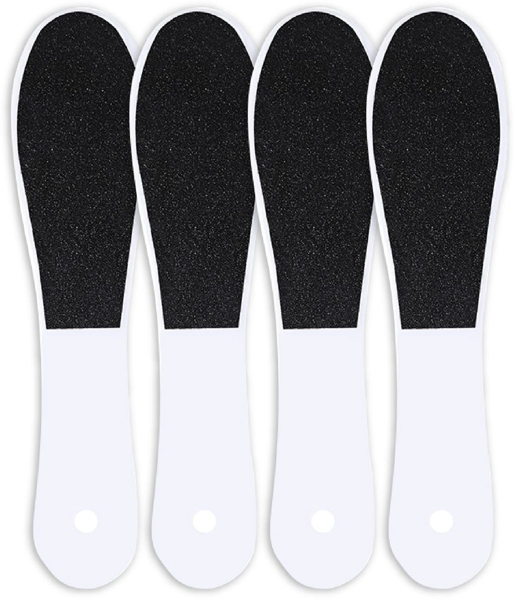 Dailygoods- Voetvijl Dubbelzijdig - Eeltverwijderaar - Pedicuregereedschap - Herbruikbare Voetverzorging - 4 Stuks - 24 x 6 cm - Eeltvijl