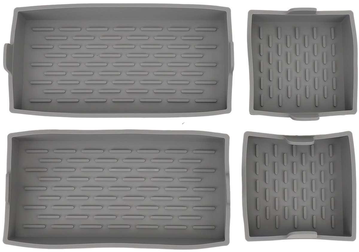 Dailygoods- Bakware Set 4-delig - Siliconen Bakvormen - Anti-aanbaklaag - Geschikt voor Oven/Airfryer - Gemakkelijk schoonmaken - 250x200 mm - Bakvorm
