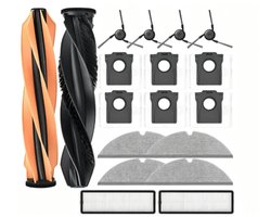 18-delige accessoireset voor de Dreame D20 Pro , D20 Pro Plus robotstofzuiger - inclusief 1 paar hoofdborstel, 4 zijborstels, 2 filters, 4 doeken, 6 stofzakken