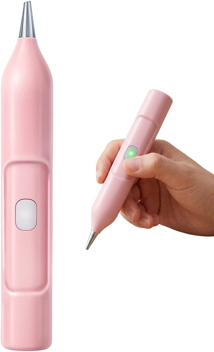 longziming Elektrische Diamond Painting Pen - Nieuw model - Elektrische Pen met Vacuumfunctie - DIY Diamond Art Accessoires - USB-C Oplader - Diamond Art Tool - Roze