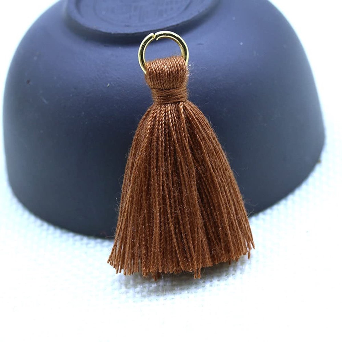 Dailygoods- Kwasthangers 50 Stuks - 3 cm - Katoen/Polyester - Sleutelhanger - Sieraden - Knutselen - Zacht en Comfortabel - Franje