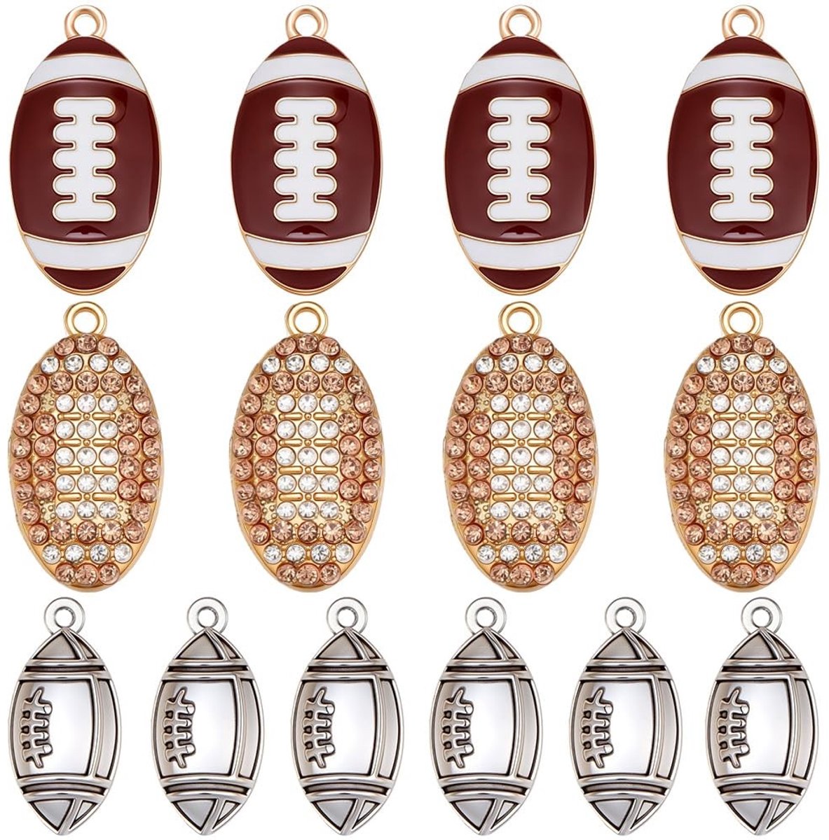 Dailygoods - 24 Stuks Voetbal Charms voor Sieraden Maken