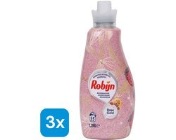 3x 1.3 Liter Robijn wasverzachter Rose Gold