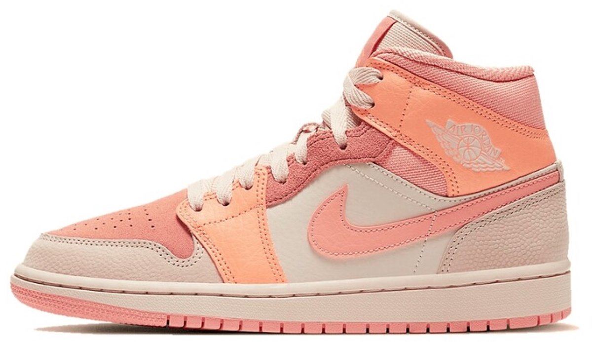 Nike Jordan 1 Mid WMNS atomic /apricot agate 40 5 DH4270 800 Oranje