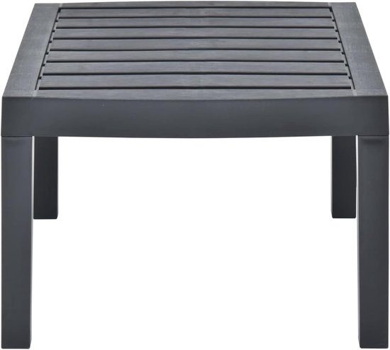 Tuin Tafel - Camping Tafel - Buiten Ontspannen - Weerbestendig Materiaal - 78 x 55 cm - Antraciet — afbeelding 3