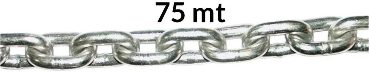 Oem Marine Roestvrij Staal Gekalibreerde Ketting 12 Mm Zilver 50 m