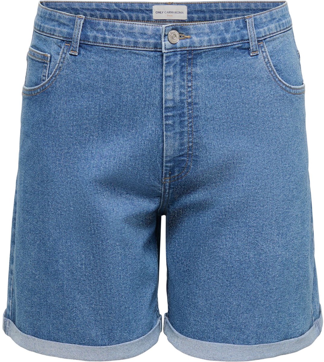 ONLY Carmakoma Straight fit jeans CARLAURA High waist denim shorts