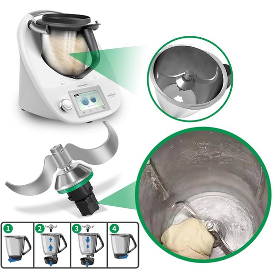 Vervangingsonderdelen Voor Het Thermomix-Mes - Vervangende Accessoires Voor Het Mengmes - Geschikt Voor Thermomix TM6 TM5 - Compatibel Met De Vorwerk Thermomix TM5 TM6 Keukenmachine — afbeelding 3