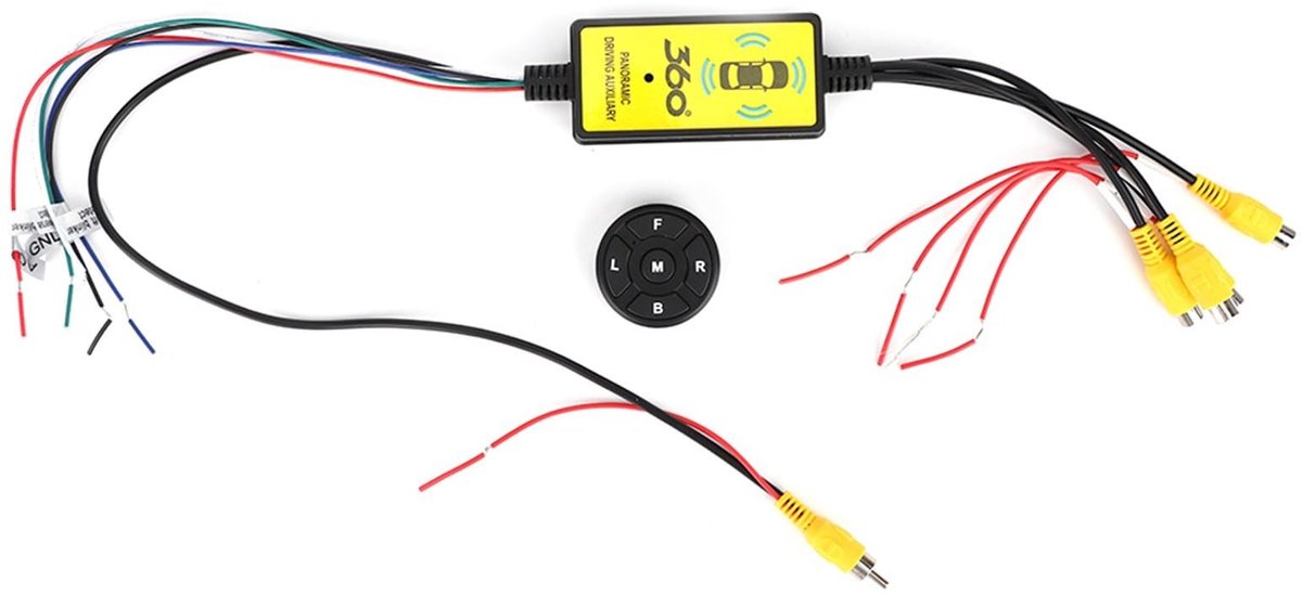 JHUBERS- Videoswitcher met 4 Ingangen - Auto Video Converter - Hoogwaardige Prestaties - Geschikt voor Meeste Voertuigen - Stroomcircuitbeveiliging - Betrouwbaar Accessoire - Videomixer