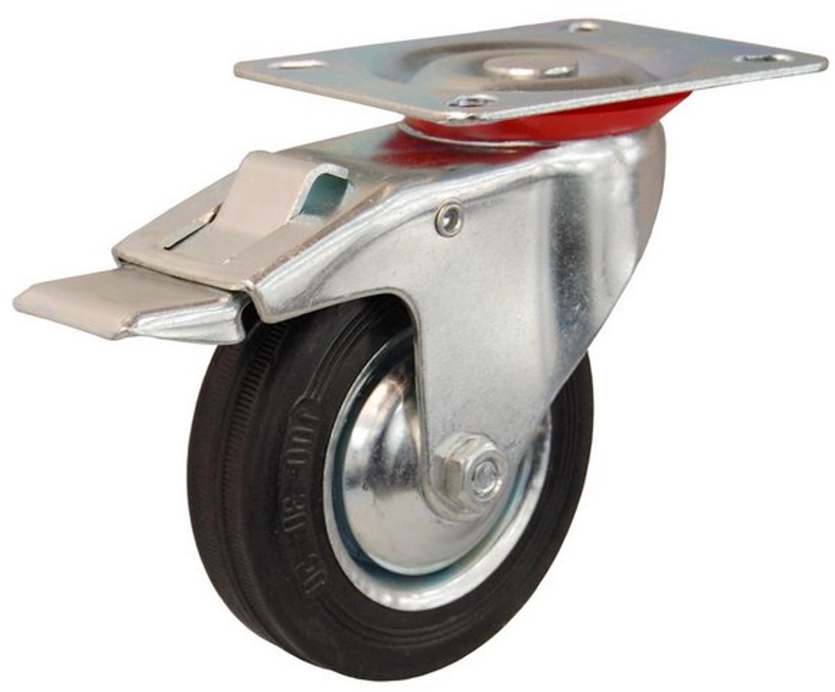 Zwenkbaar wiel 200mm voor transportwielen, 200kg belastbaar