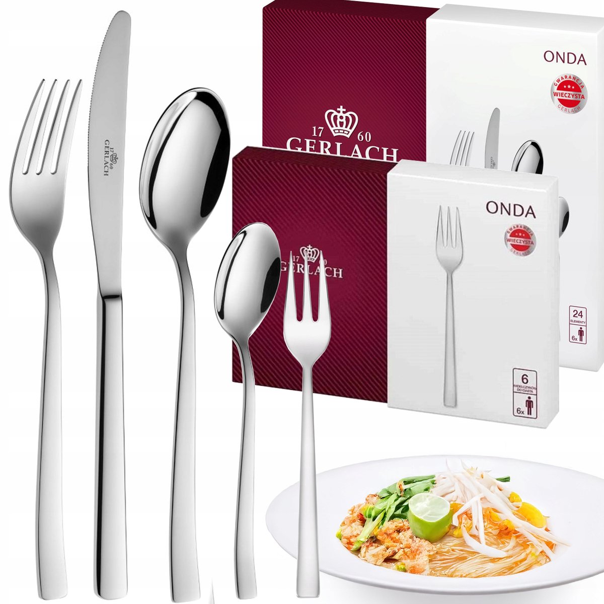 Gerlach Onda Bestekset 30 Delig - 6 Personen - Glans RVS