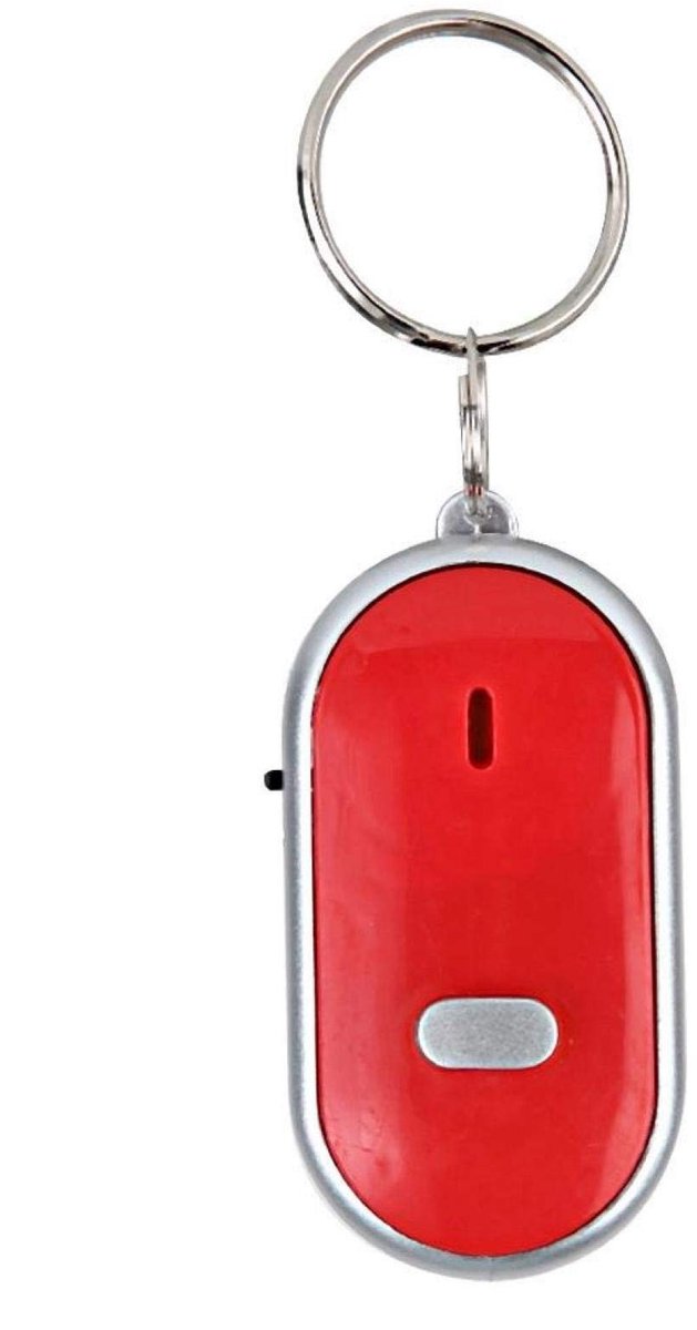 ZEYNOMAX - Key Locator - Sleutelhanger - Spraakbesturing - Rood - Anti-verloren Device - Handig voor Sleutels - Compact formaat