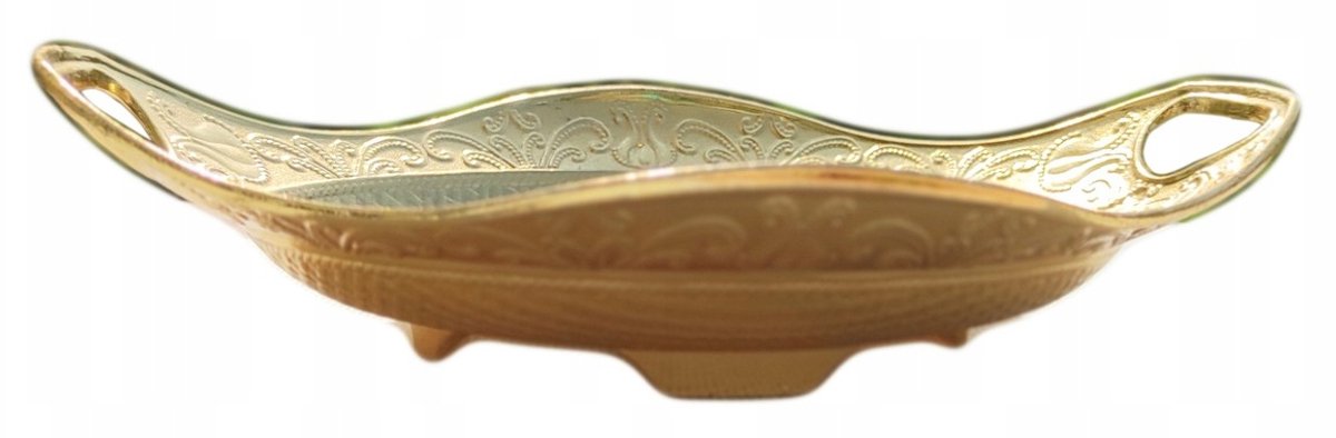 Turkse Serveerschaal met Mini Voetjes - Zilver of Goud