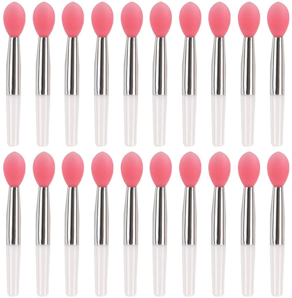 BRENZOOS- Lippenkwasten 20 Stuks - Herbruikbare Siliconen Applicator - Draagbare Lippenbalsemkwast - Zacht en Comfortabel - Geschikt voor Alle Huidtypes - Duurzaam - Lippenapplicator