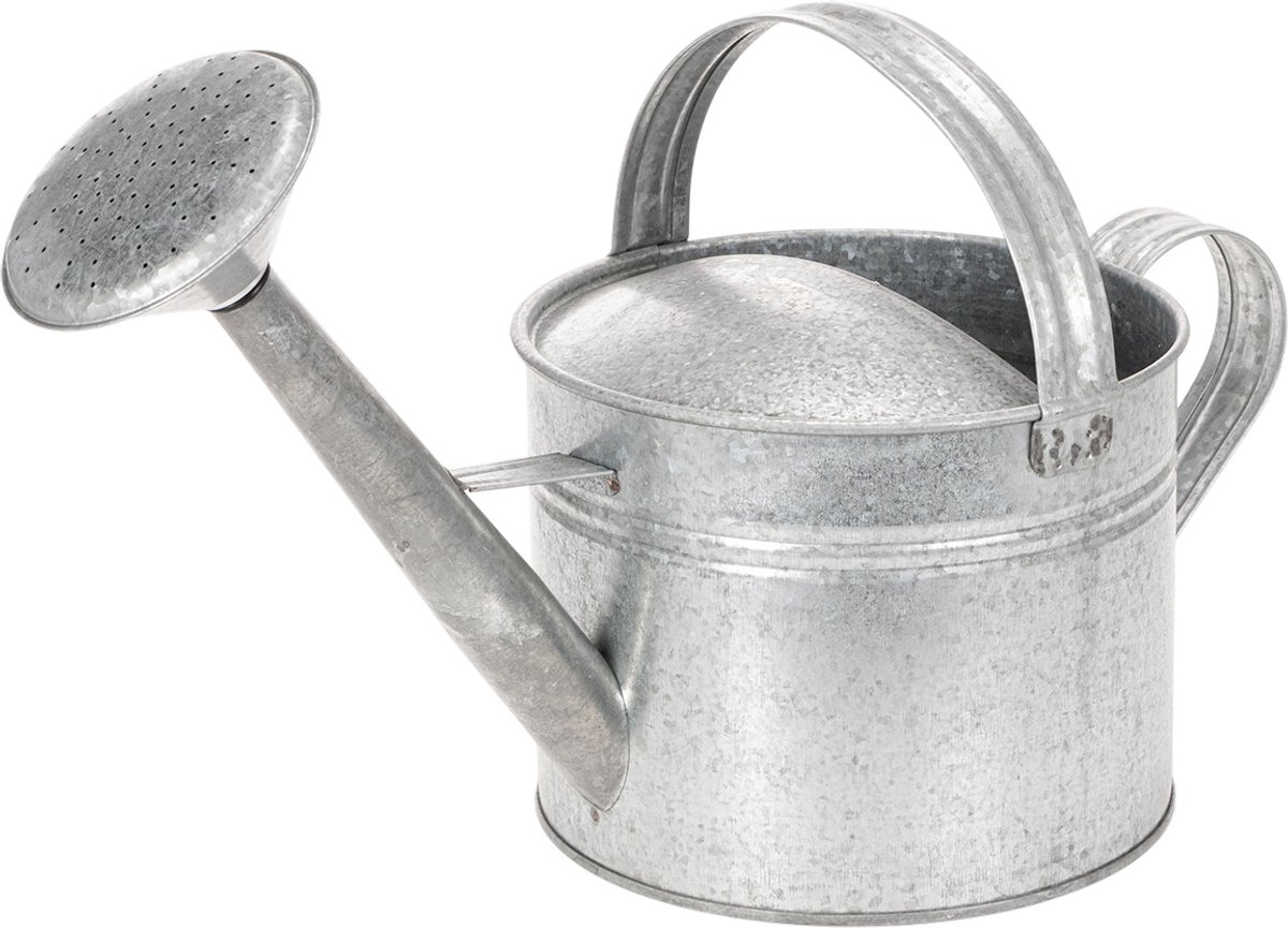 Vintage zinken gieter, 27 cm - plantenbak voor tuin en terras, metalen