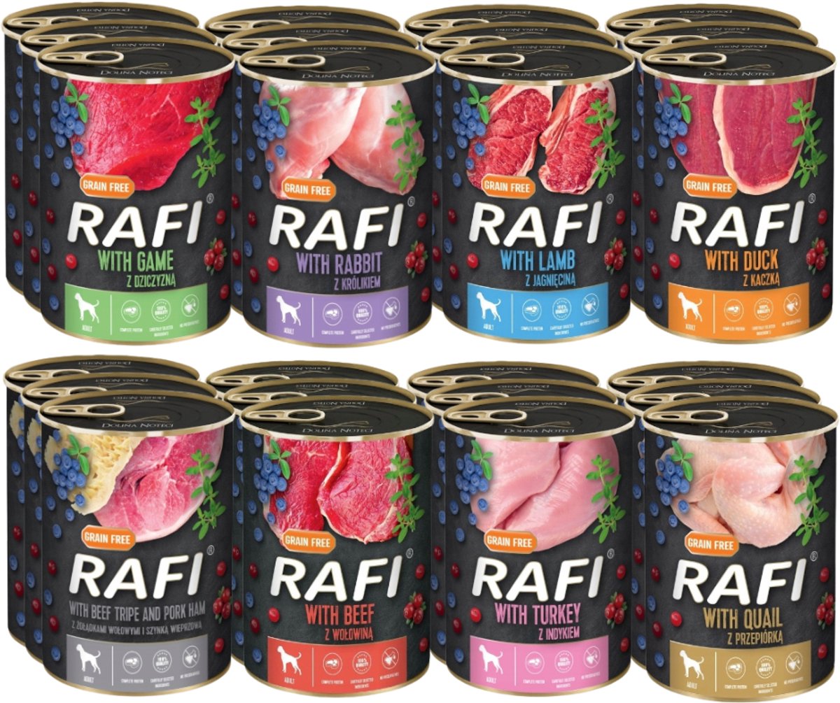 Dolina Noteci Dolina Noteci Rafi Mix - Natvoer voor Honden - 8 Smaken - 24x400g