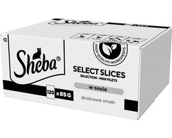 Sheba Select Slices Serie - Katten Natvoer - Drie Smaakvarianten - 120x85g