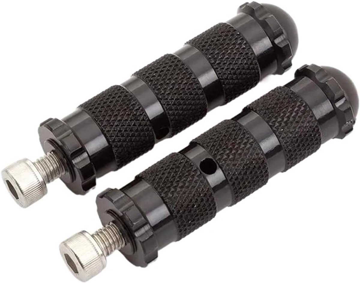 Motorfiets Voetsteunen - Pedaal Pinnen - Comfortabel Rijden - Universele Pasvorm - 8MM - Zwart