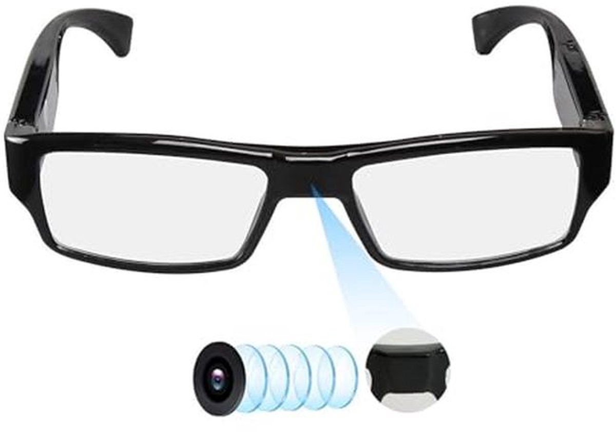 Verborgen Camera Bril - Video Recorder - Momenten Vastleggen - HD 1080P Opname - Tot 256GB - Zwart