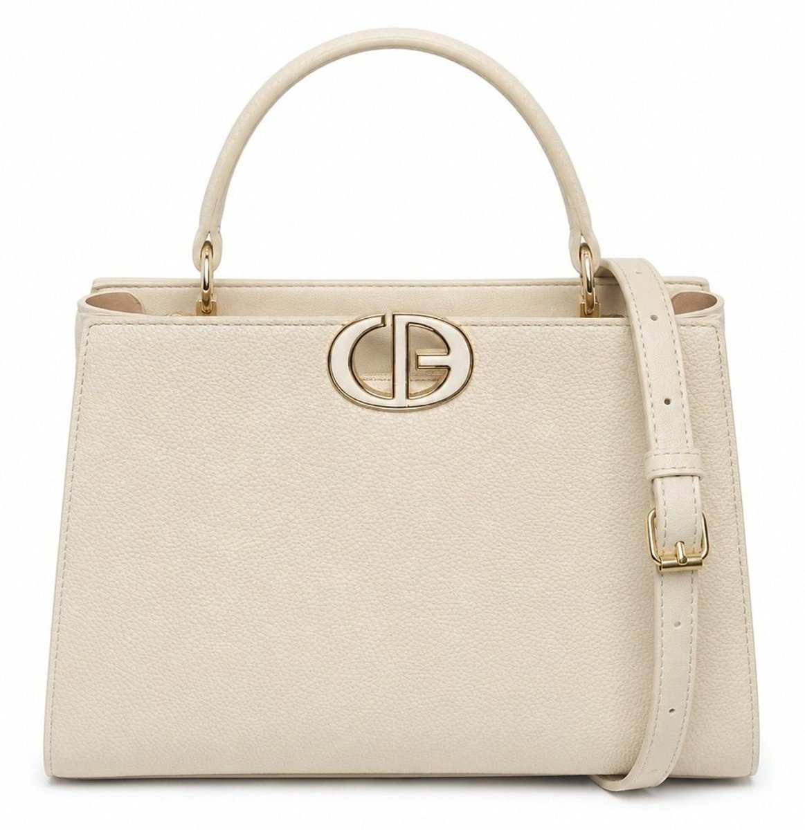 Boutique Trukado - Tom & Eva Design Handtas Beige - (bxhxd) ca. 28cm x 20cm x 12cm