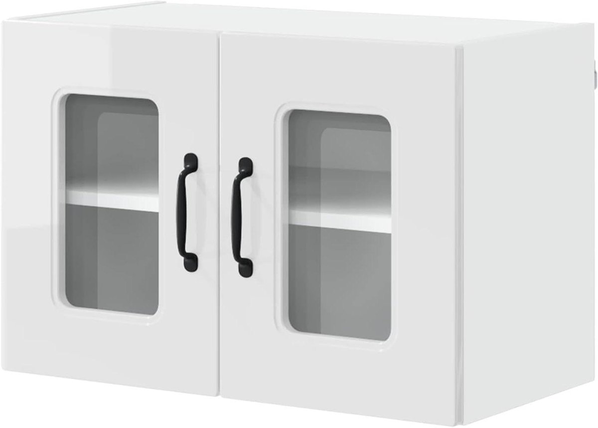 Keukenkast Wandkast - Bovenkast Keuken - Keuken Opbergen - Hoogglans Design - 60 x 31 x 40 cm - Wit
