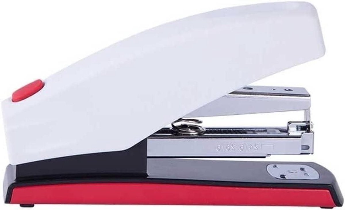 Briefpapier Nietmachine - Stevig kantoorapparaat - Documenten Binden - One-Click Design - 20 vellen - Rood