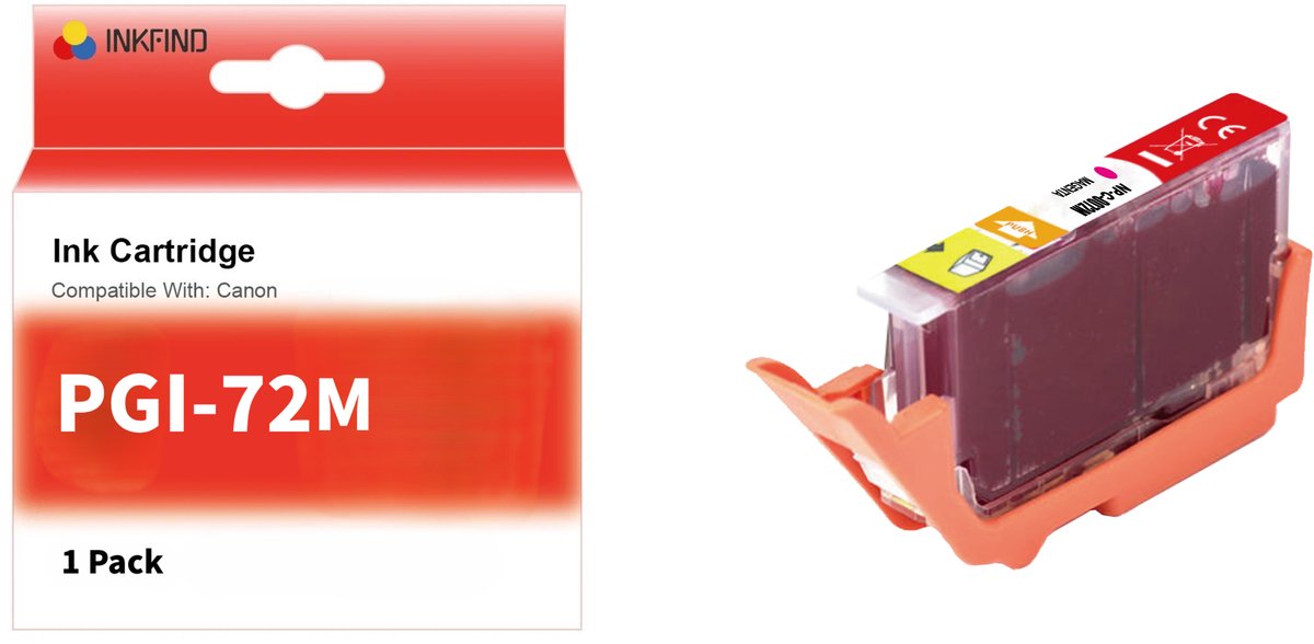 INKFIND PGI-72 Magenta inktcartridge compatibel met Canon PGI-72 PGI72 Geschikt voor Canon Pixma Pro-10 Pro-10s – 1 Pack M