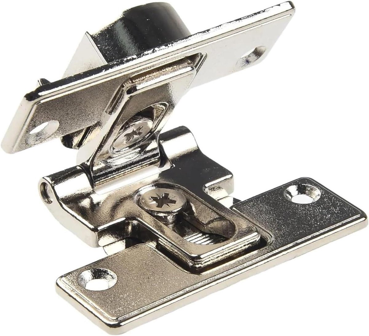 Meubeldeur Scharnieren - Klapdeur Scharnieren - Meubels Repareren - Hoge Sterkte Zinklegering - 66x52x21mm - Zilver