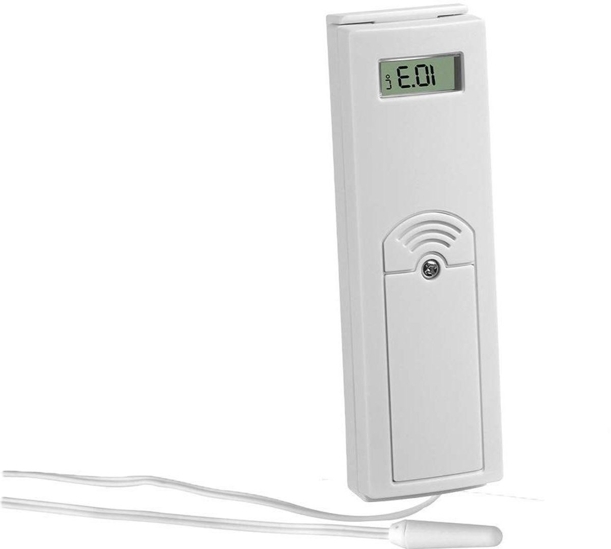 Buitentemperatuurzender - Draadloze Zender - Temperatuur Meten - Waterdichte Kabelsensor - 133 mm Hoogte - Wit