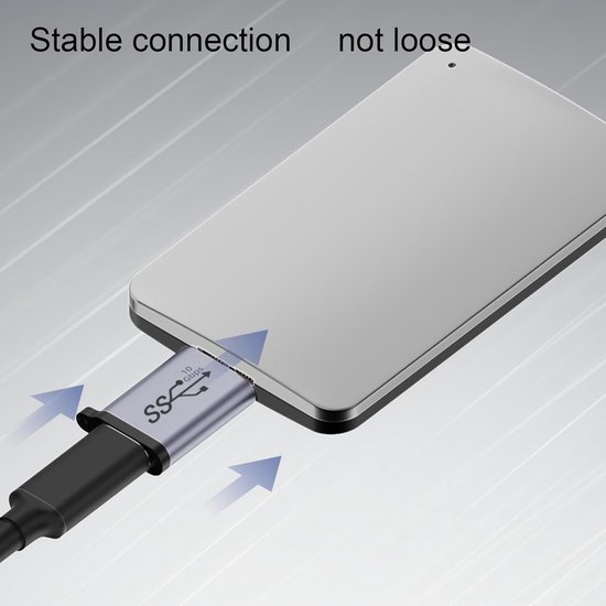 USB C Adapter - Micro B Converter - Harde Schijf Aansluiten - Snelle Data Overdracht - 10 Gbit/s - Zwart — afbeelding 2