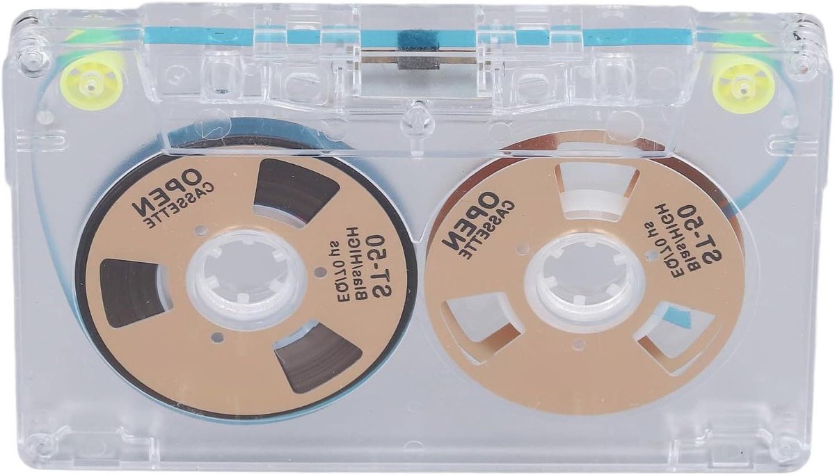 Lege Audiocassette - Haspelband Tape - Muziek Opnemen - 46 Minuten Opname - 10x6.5cm - Goud